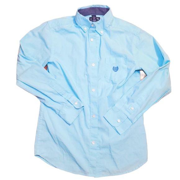 ❤ 4 for $25 ❤ #R Chaps Girls Button Up Blouse 10 12 - Picture 1 of 8